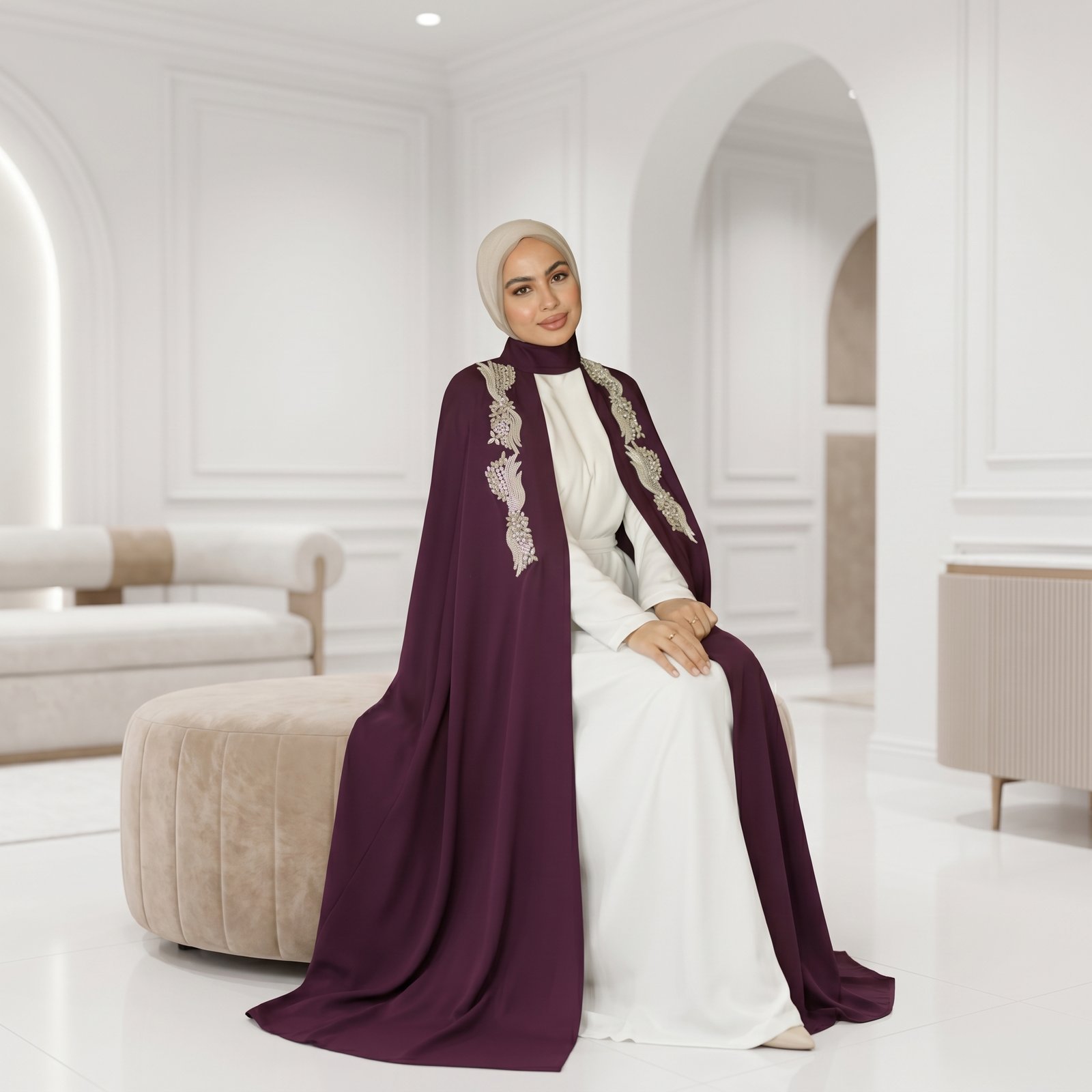 Ultra-realistic_luxury_modest_fashion_photoshoot_202605092038 عباية خُزامى | khozama Abaya - الصورة 1